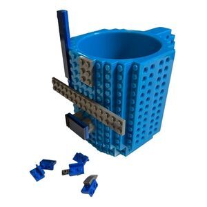 Build-On Brick Mug LEGO Compatible Block Buddy 408 Coffee Cup READ DESCRIPTION